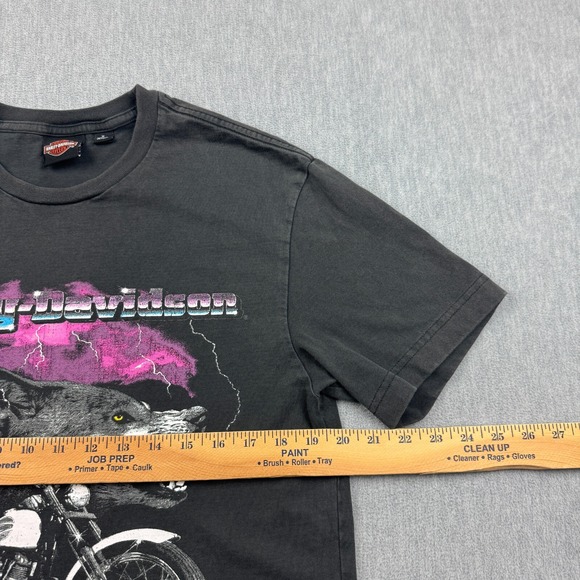 Vintage Harley Davidson T-Shirt Mens‎ Medium Graphic Wolf Biker Print Motorcycle - Picture 7 of 11